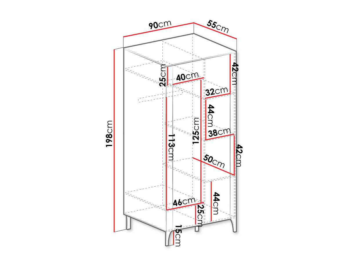 Gardróbszekrény MALUMI MM-7, Szín: