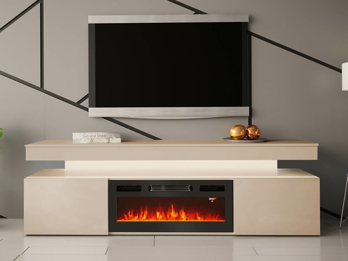 TV-állvány RTV EF 2D GLOSSA + + (Lestirola), Szín: Világosbarna 4390082