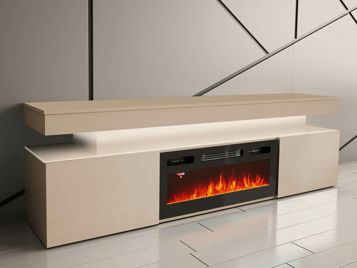 TV-állvány RTV EF 2D GLOSSA + + (Lestirola), Szín: Világosbarna 4390091