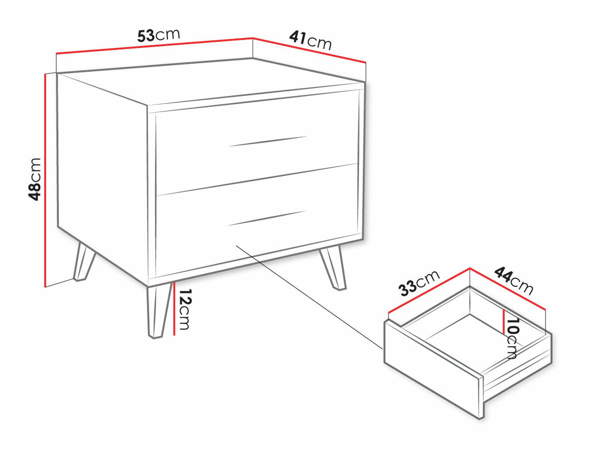 Éjjeliszekrény KOS DAB ARTISAN