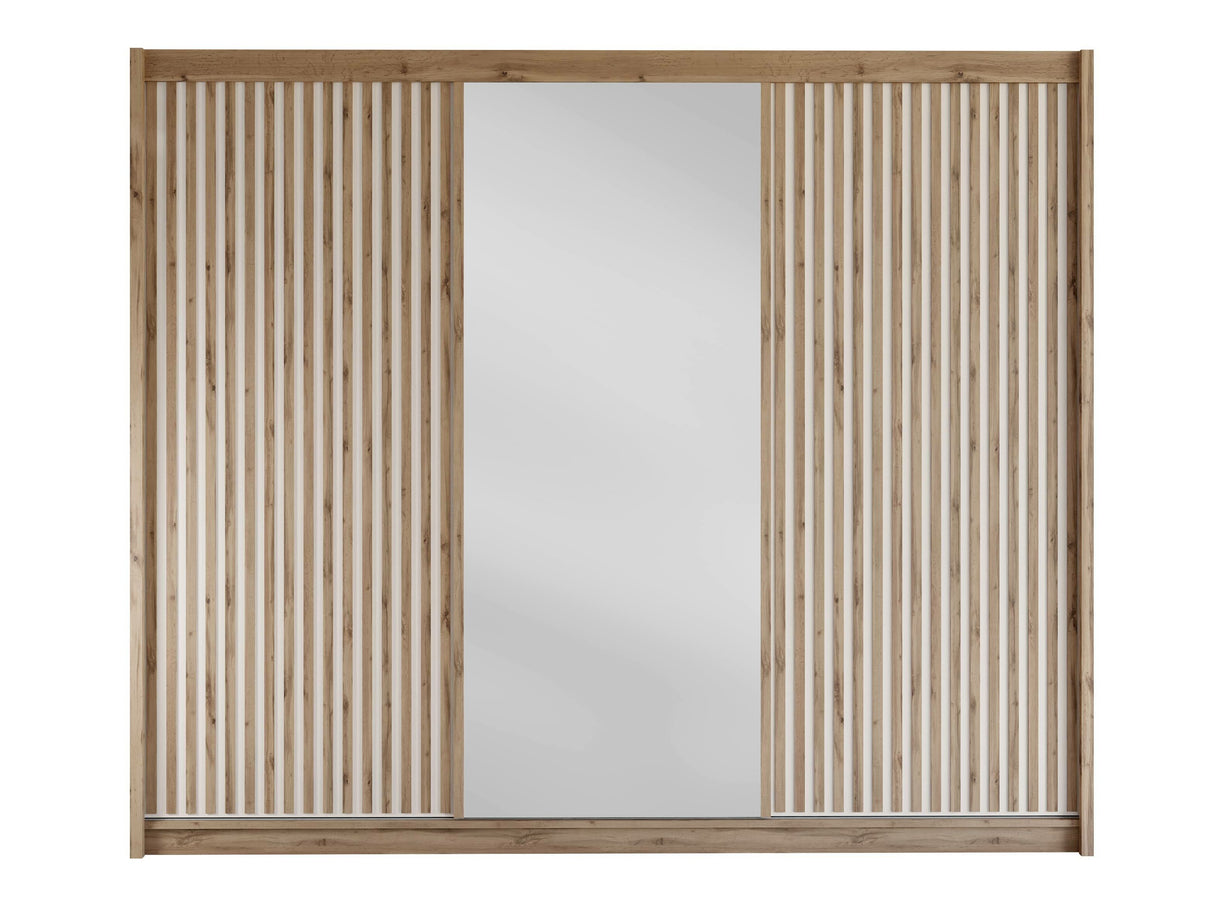 Gardróbszekrény LONDON LUX 250, Szín: Kasmír + Wotan tölgy