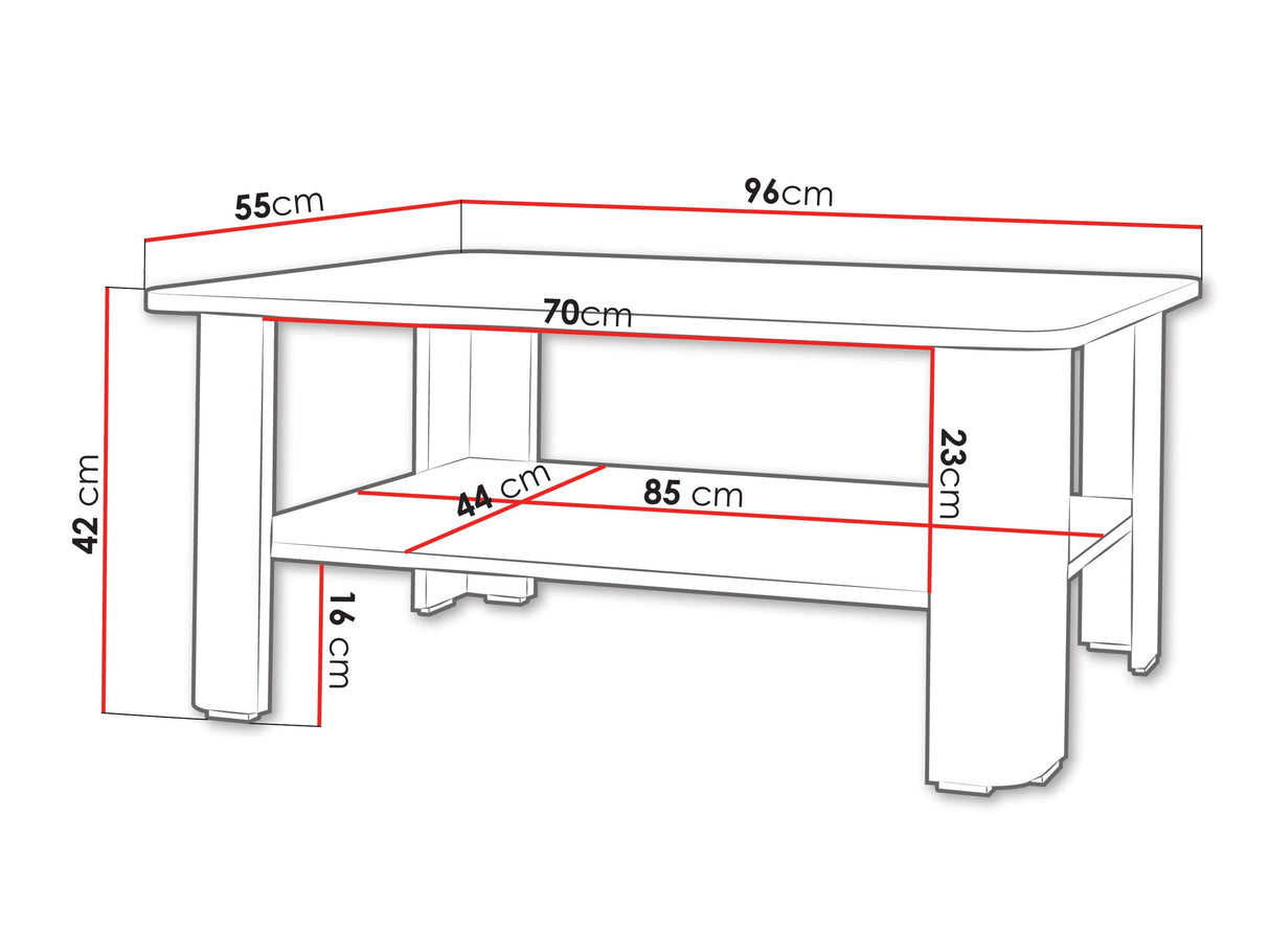 Dohányzóasztal REST, Szín: Fehér