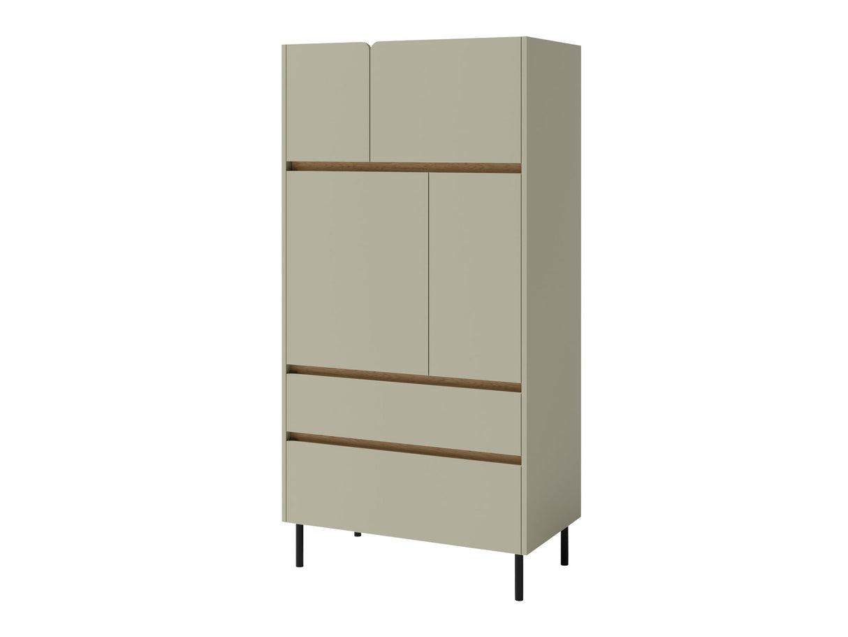 Könyvespolc LUCA SYSTEM 5, Szín: Poros zöld + Tölgy