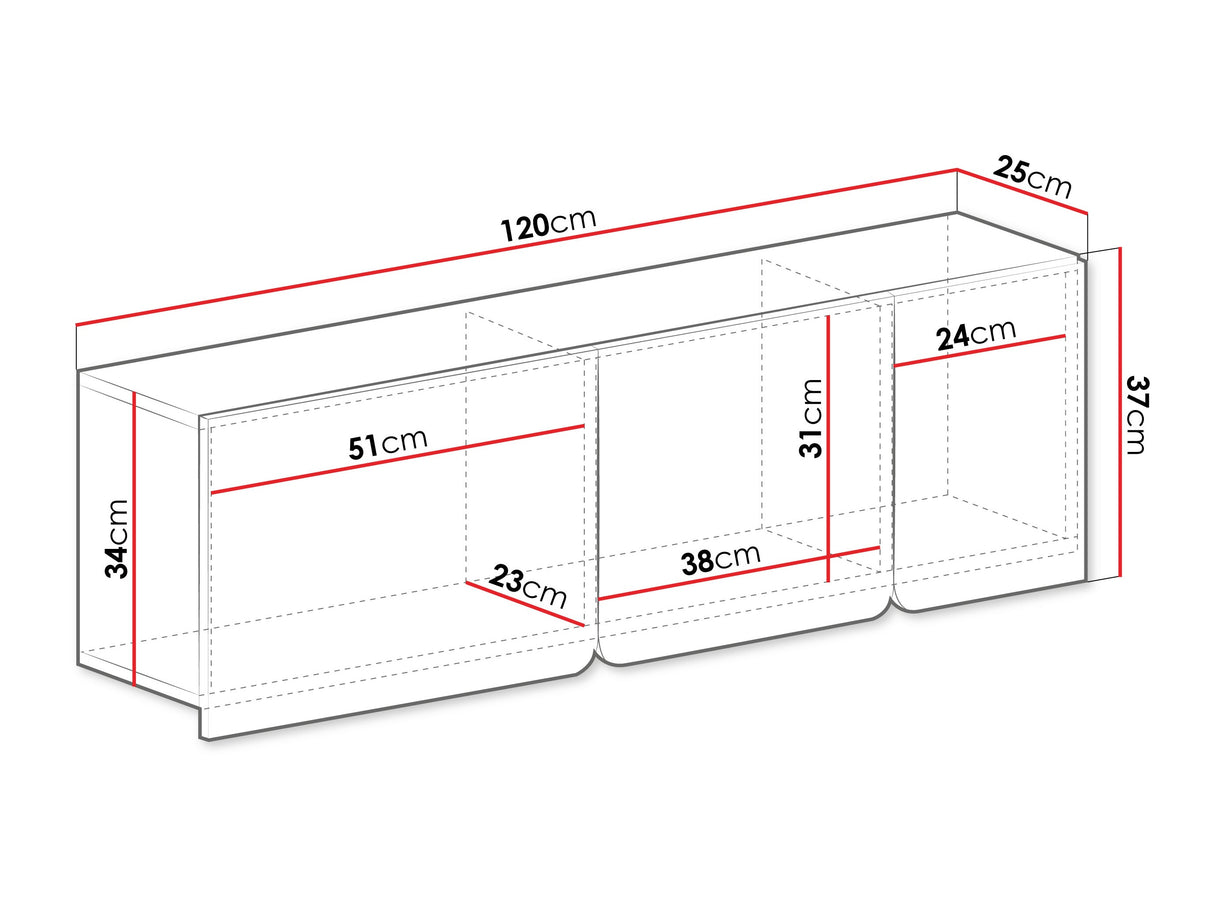 Fali szekrény LUCA SYSTEM 12, Szín: + Tölgy