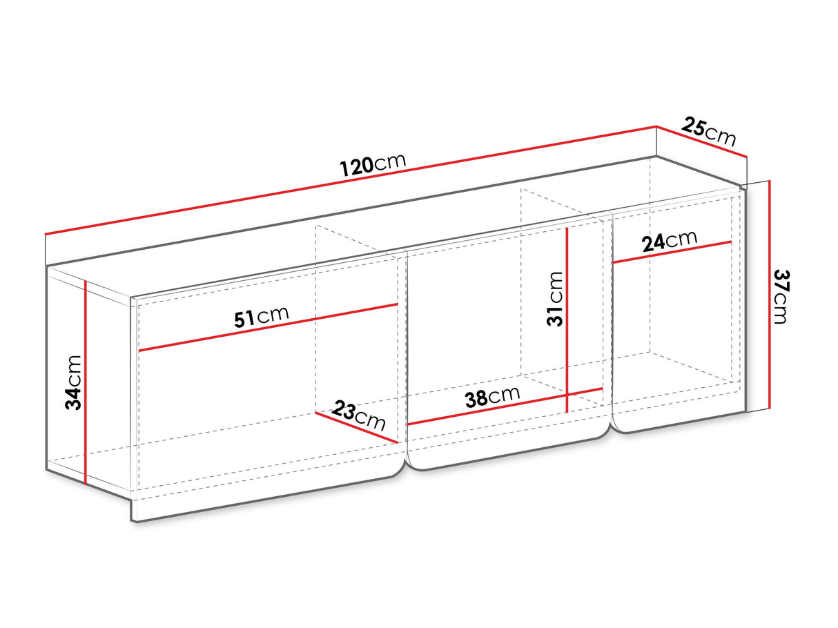 Fali szekrény LUCA SYSTEM 12, Szín: Poros zöld + Tölgy