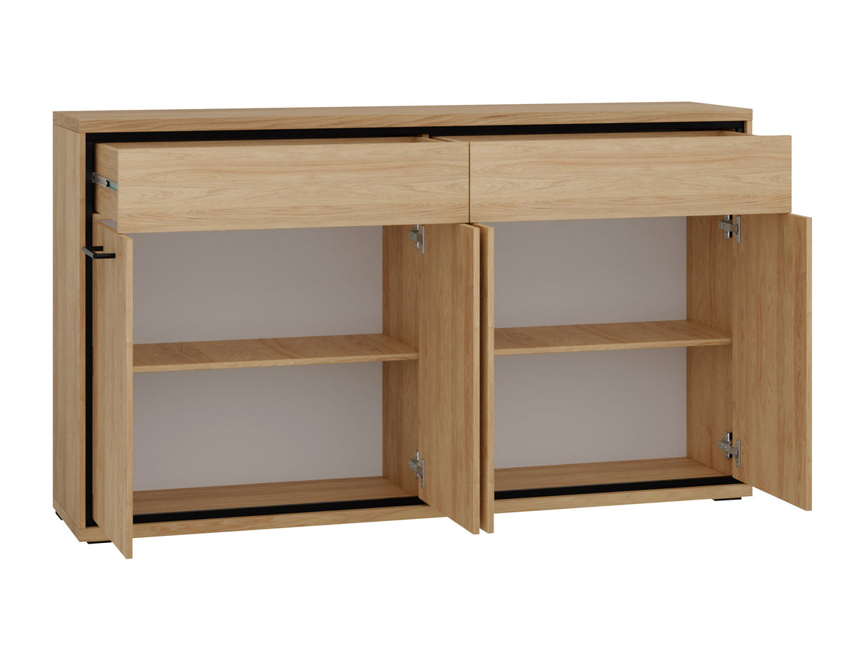 Komód MEDIOLAN 08 (Sarged SR08), Szín: Világos fa + Tölgy, -világítás: Nem, Lábak: Igen 4431646