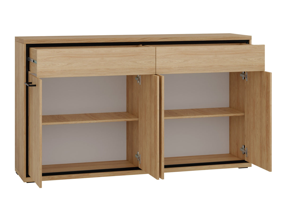 Komód MEDIOLAN 08 (Sarged SR08), Szín: Világos fa + Tölgy, -világítás: Igen, Lábak: Igen 4431665