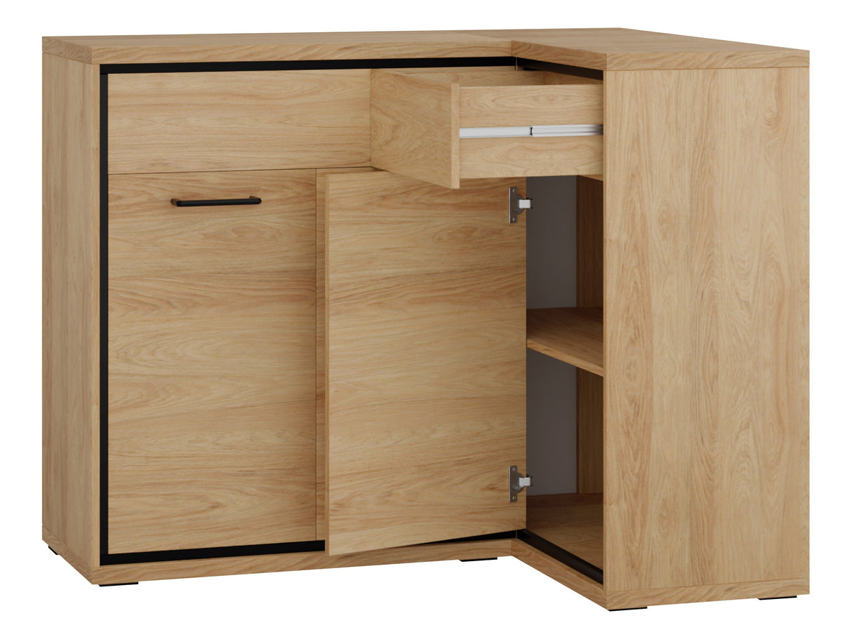 Sarok komód MEDIOLAN 15 K (Sarged SR15 K), Szín: Világos fa + Tölgy, -világítás: Nem, Lábak: Nem 4431721