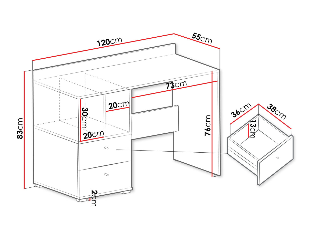 Íróasztal ORO SYSTEM 5 platynemwy + biszkoptowy