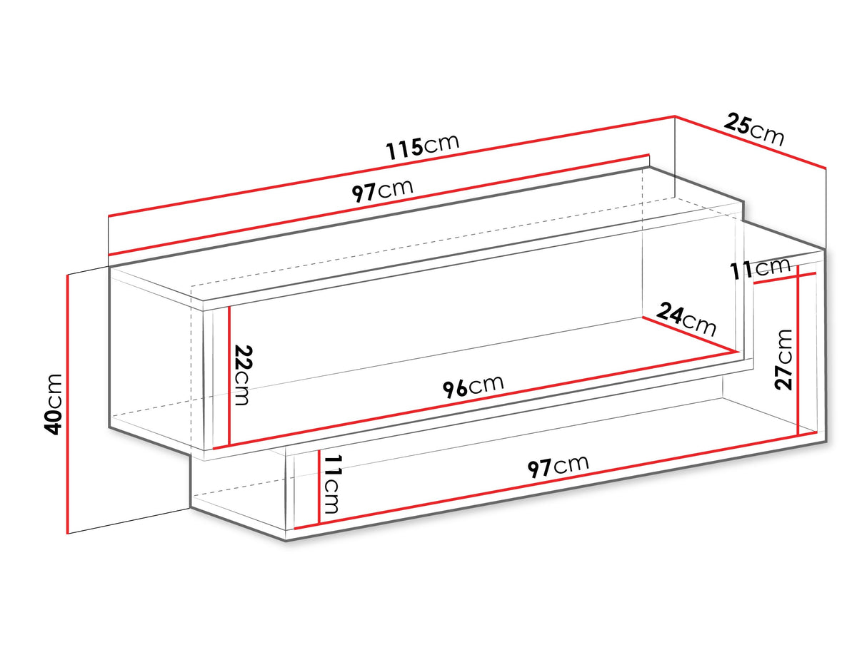 Fali polc ORO SYSTEM 7 platynemwy + biszkoptowy