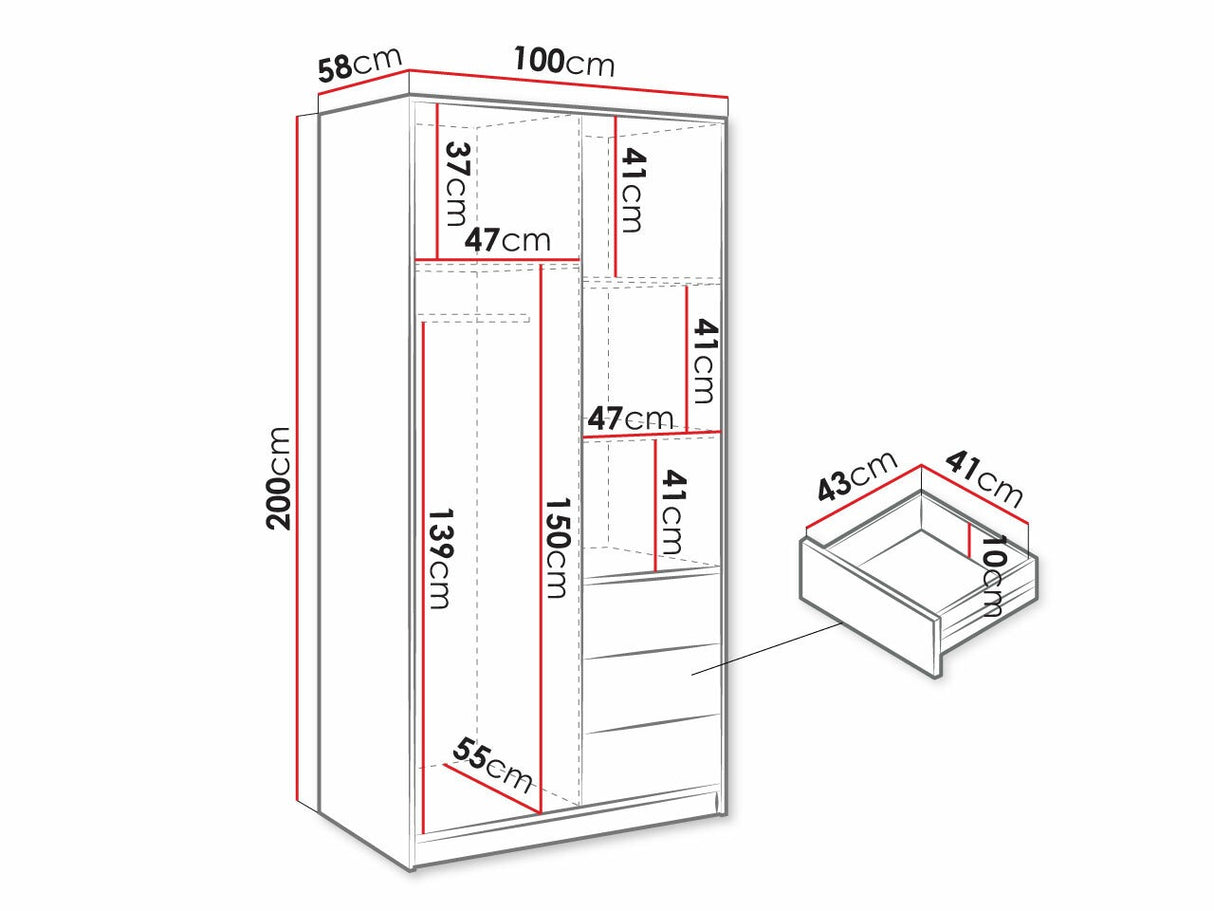 Gardróbszekrény KOS D2 DAB ARTISAN 4442367