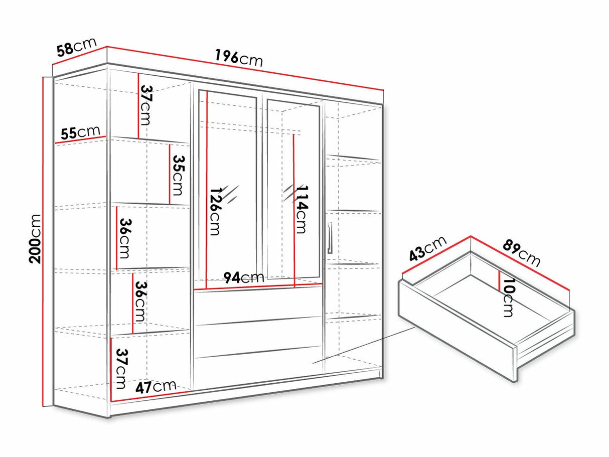 Gardróbszekrény KOS D4 DAB ARTISAN 4442396