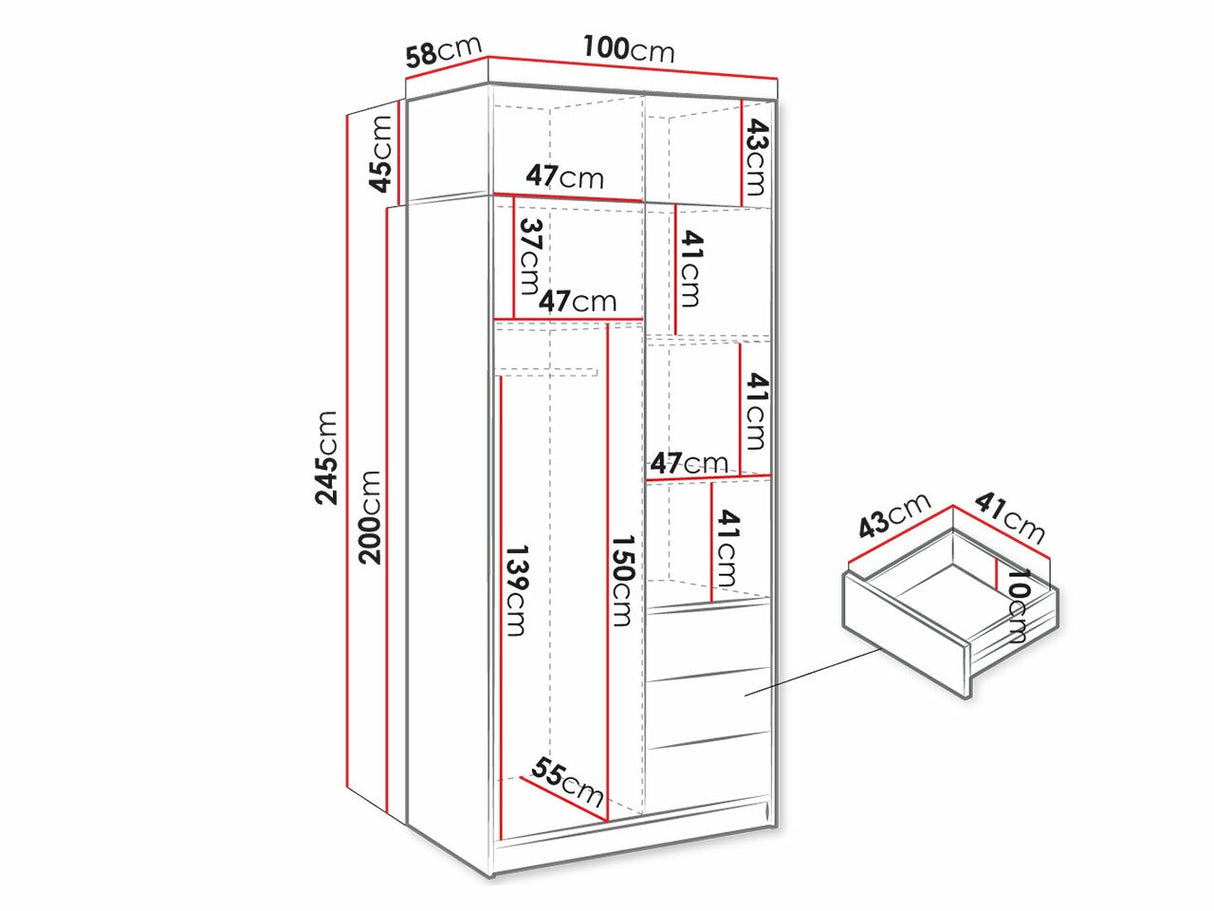 Gardróbszekrény KOS D2 DAB ARTISAN + KOS D2 DAB ARTISAN 4442409