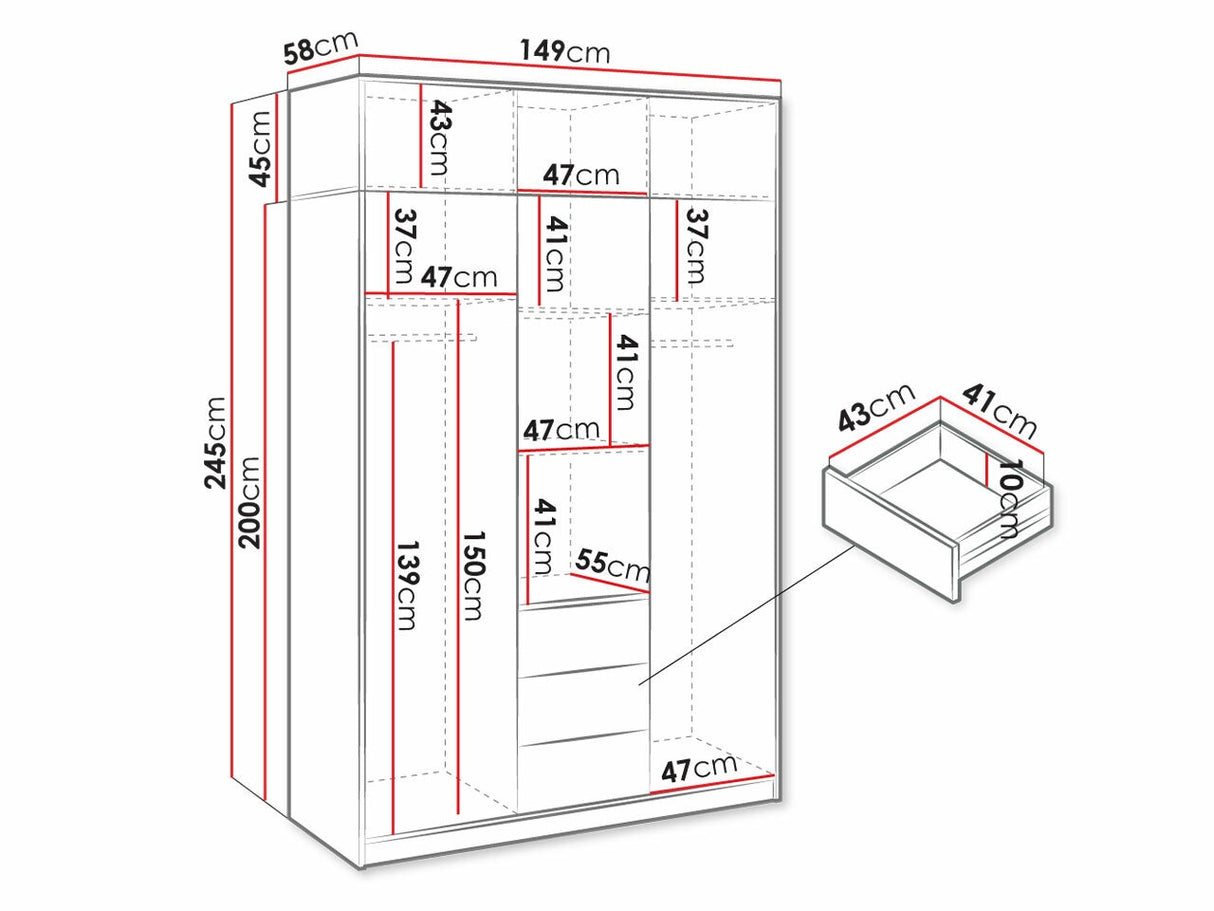 Gardróbszekrény KOS D3 DAB ARTISAN + KOS D3 DAB ARTISAN 4442419