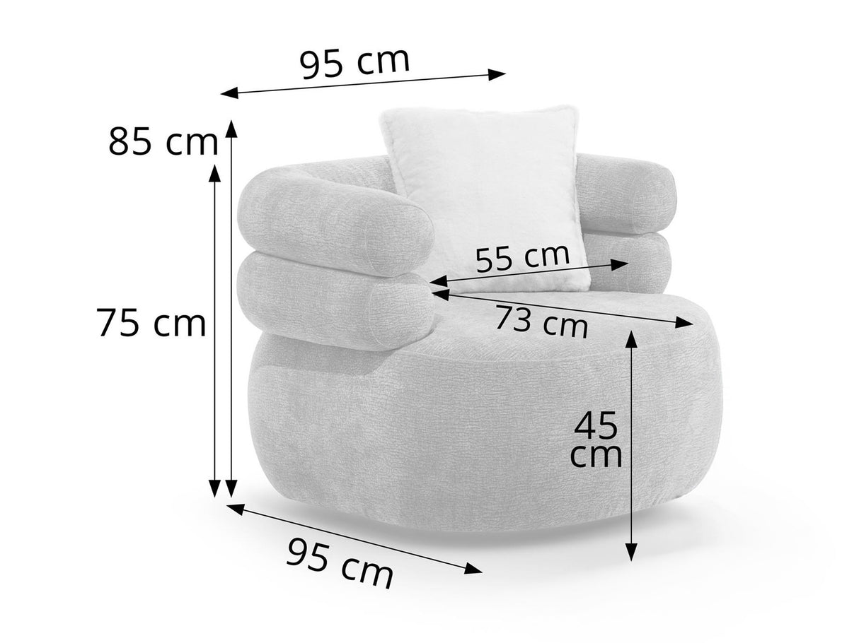 Fotel NELA 1 obrotowy, Szín: Dress me 15