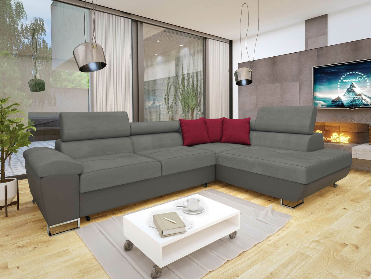 Sarokkanapé Kiságyere (Alvin), Szín: Soft 029 + Uttario Velvet 2971 + Kronos 02, Változatok: Jobb 4454875