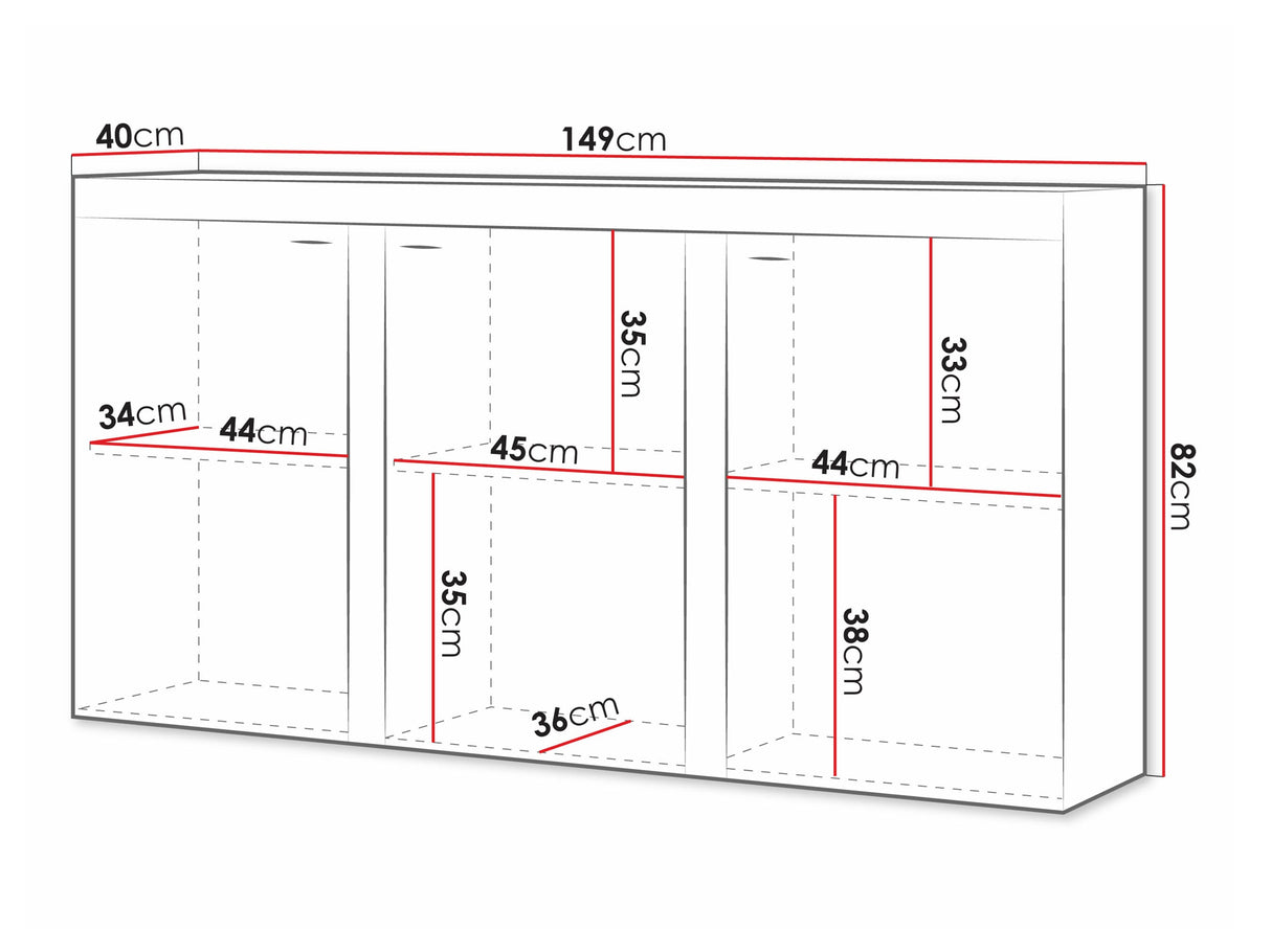 Szekrény Rumba (Rodos 3F), Szín: Lefkas tölgy 4456138