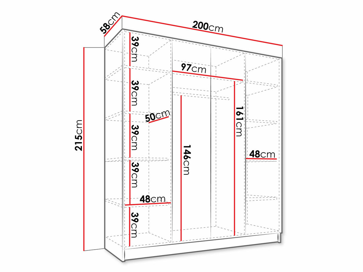 Gardróbszekrény SANTI II, Szín: Kasmír 4462726