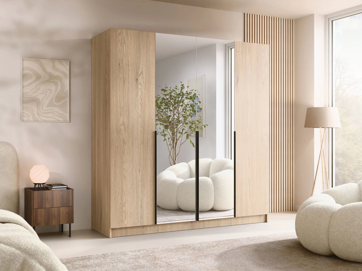 Gardróbszekrény SANTI II, Szín: Világos fa 4462744