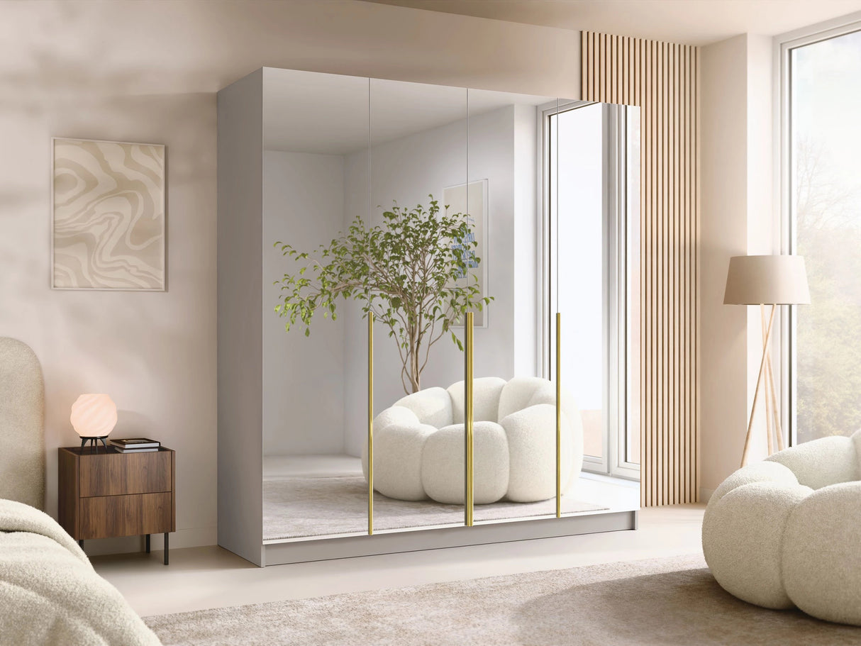 Gardróbszekrény SANTI III, Szín: Kasmír + Aranysárga 4462818