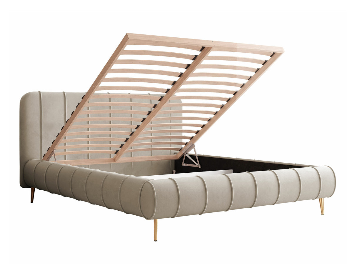 Ágy SLIM XI złote nemgi, Szín: Kronos 38, Alvó felület mérete: 160 x 200 cm