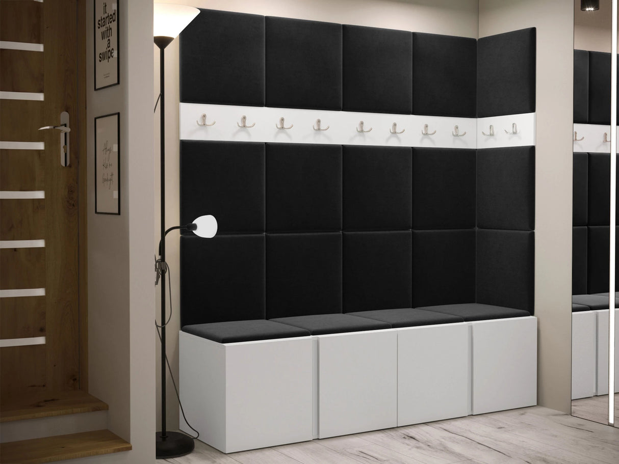 Előszoba garnitúra ORION II (Tavasz II), Keret színe: Fehér, Puha falpanel színe: Manila 18 4470923