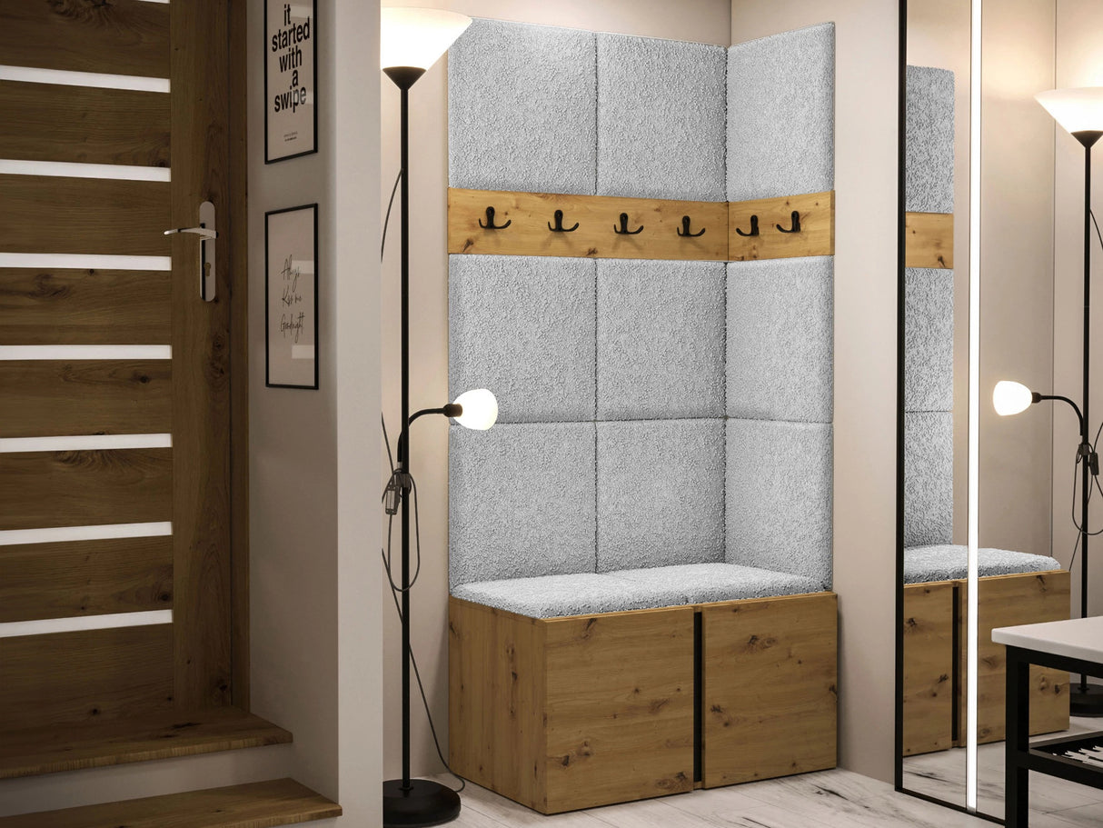 Előszoba garnitúra ORION I (Tavasz I), Keret színe: Artisan tölgy, Puha falpanel színe: Abriamo 6 4471793
