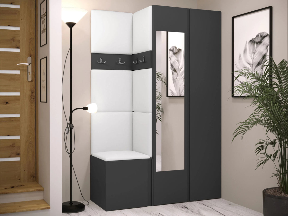 Előszoba garnitúra ORION XXVI (Tavasz XXVI), Keret színe: Grafit, Puha falpanel színe: Soft 017 4478629
