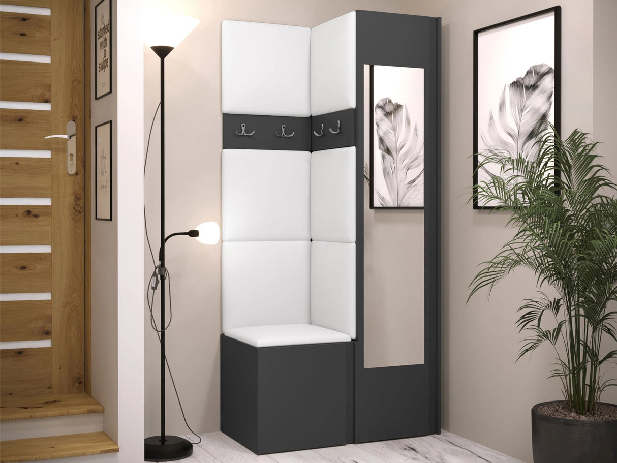 Előszoba garnitúra ORION XXV (Tavasz XXV), Keret színe: Grafit, Puha falpanel színe: Soft 017 4483185