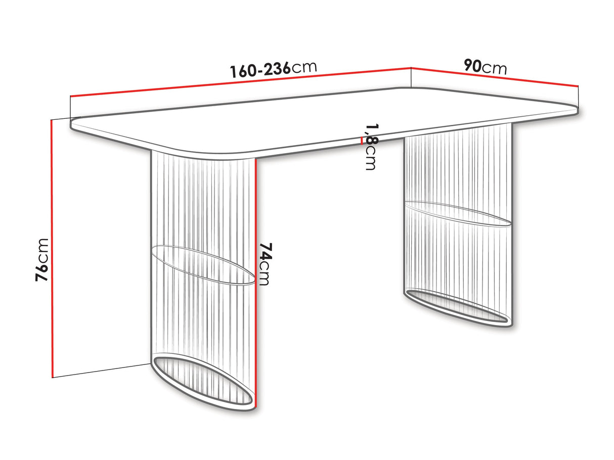 Asztal ARCADIA, színe: Craft