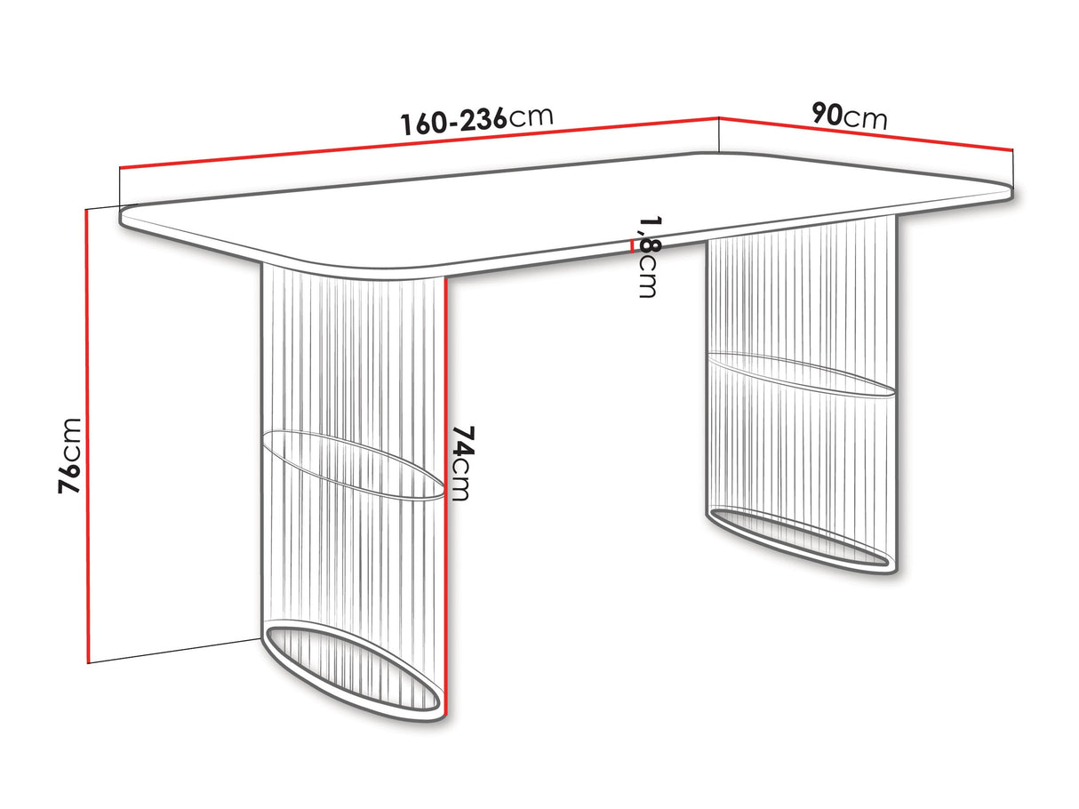 Asztal ARCADIA, színe: Kasmír