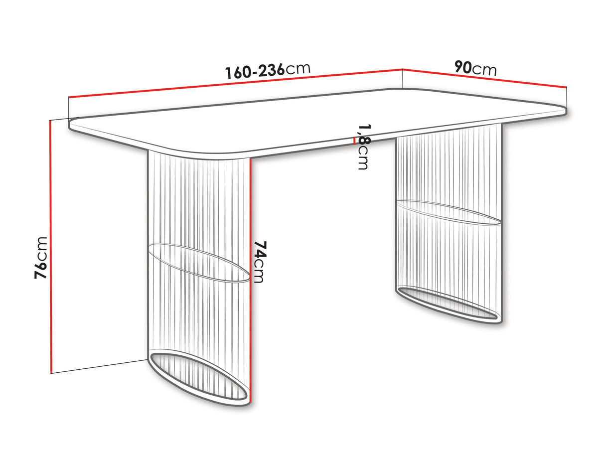 Asztal ARCADIA, színe: Fehér márvány