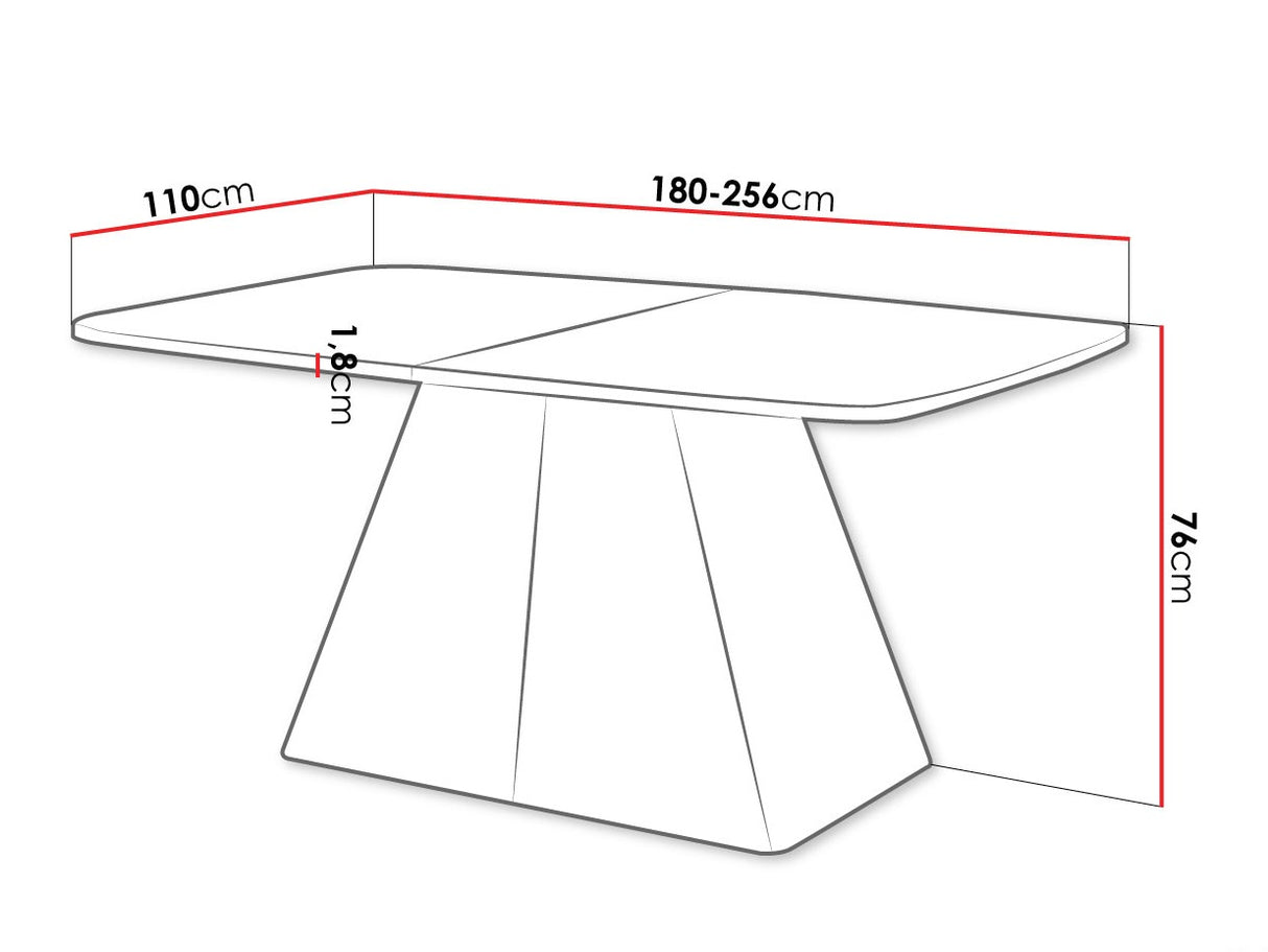 Asztal NOVA 180, színe: Dió
