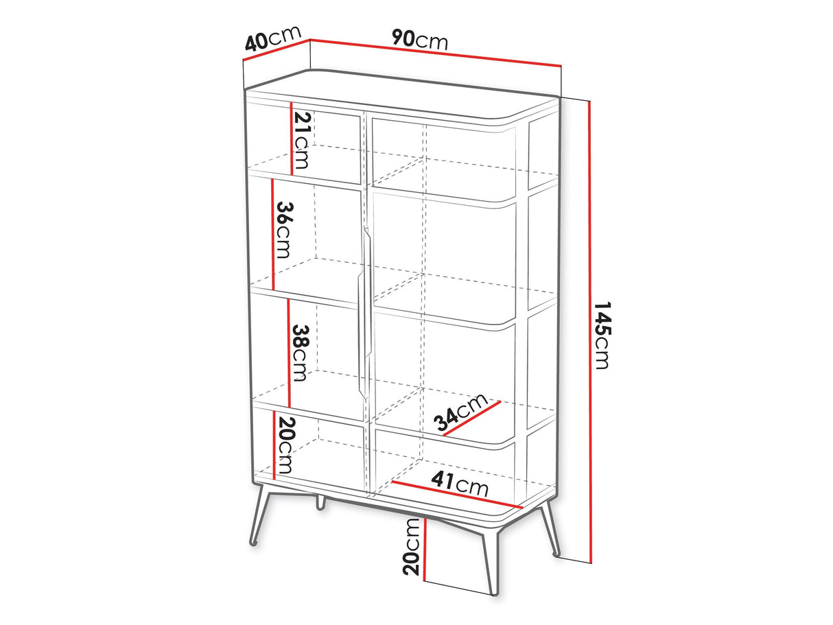 Könyvespolc MODERA, Szín: