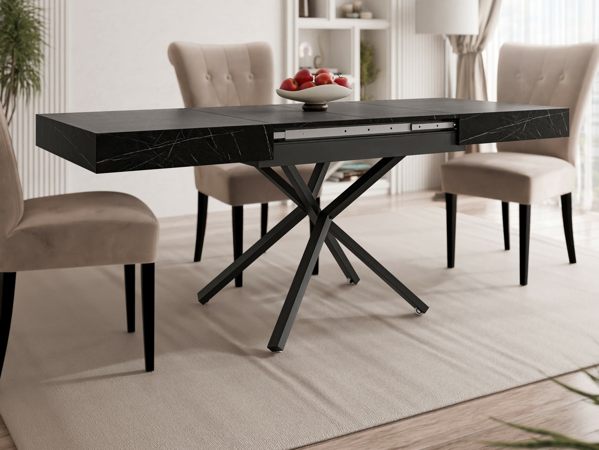 Kihajtható dohányzóasztal SANNA X, színe: márvány