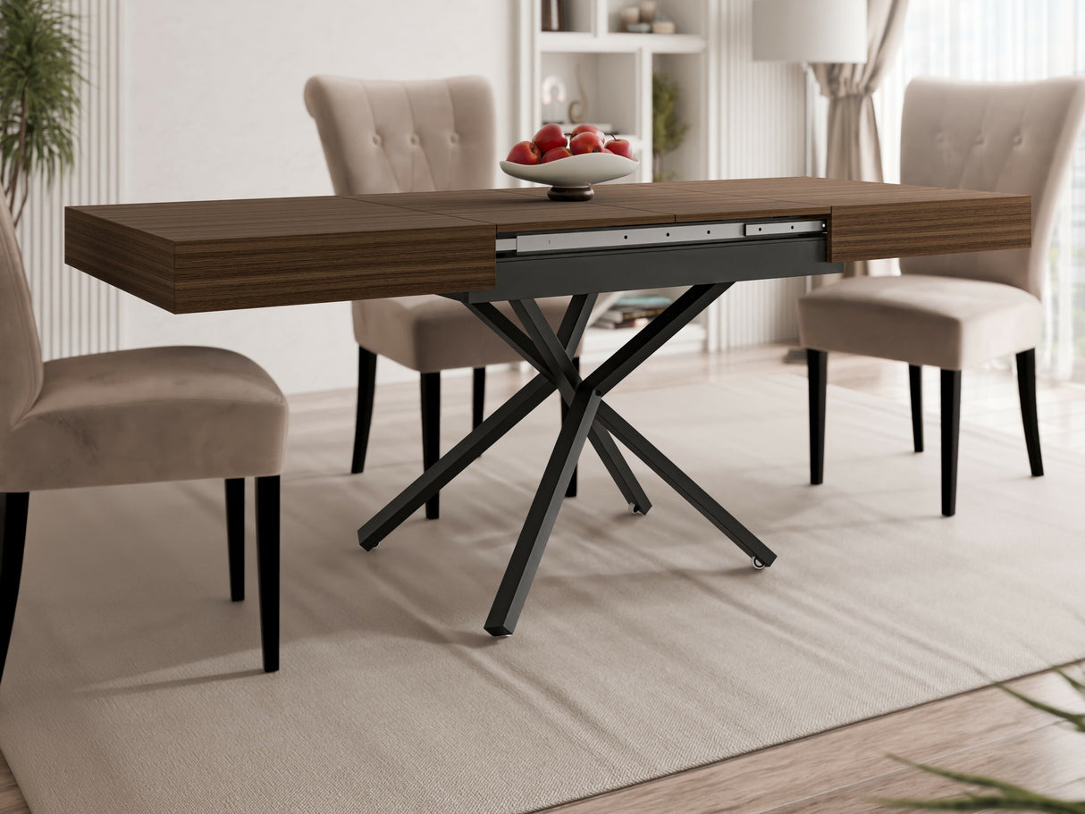 Kihajtható dohányzóasztal SANNA X, színe: Dió