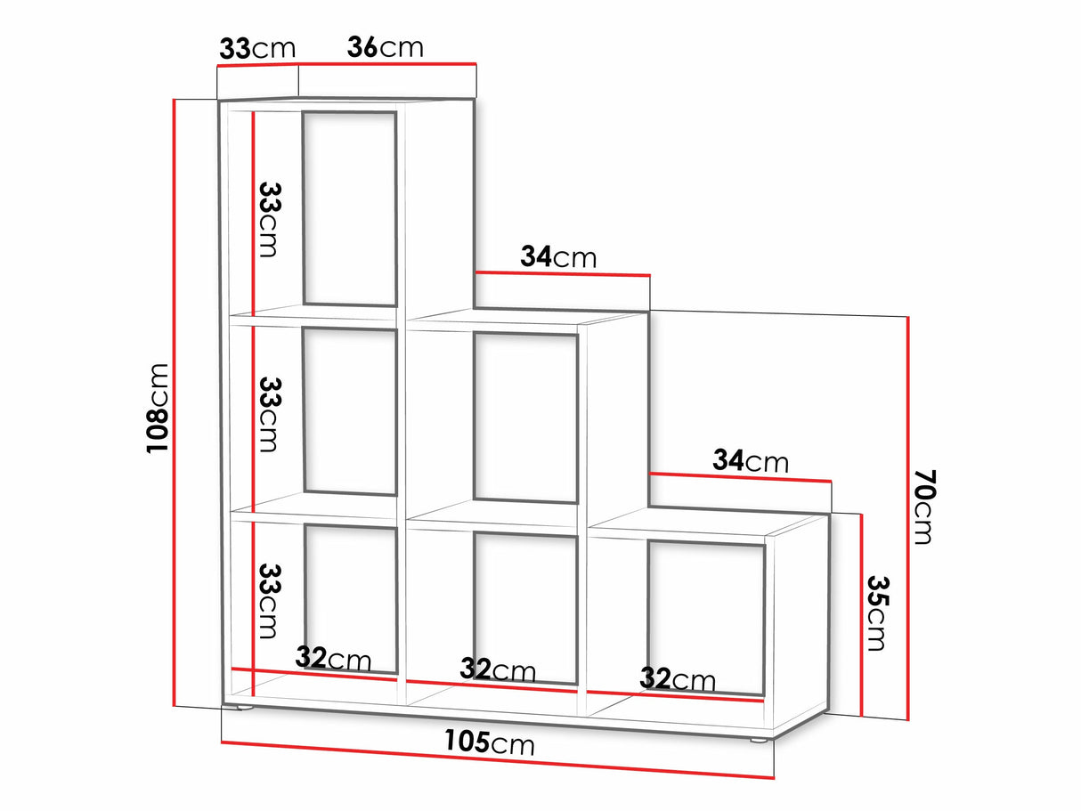 Könyvespolc Trio 011 (Cygni), Szín: Fehér 4495973