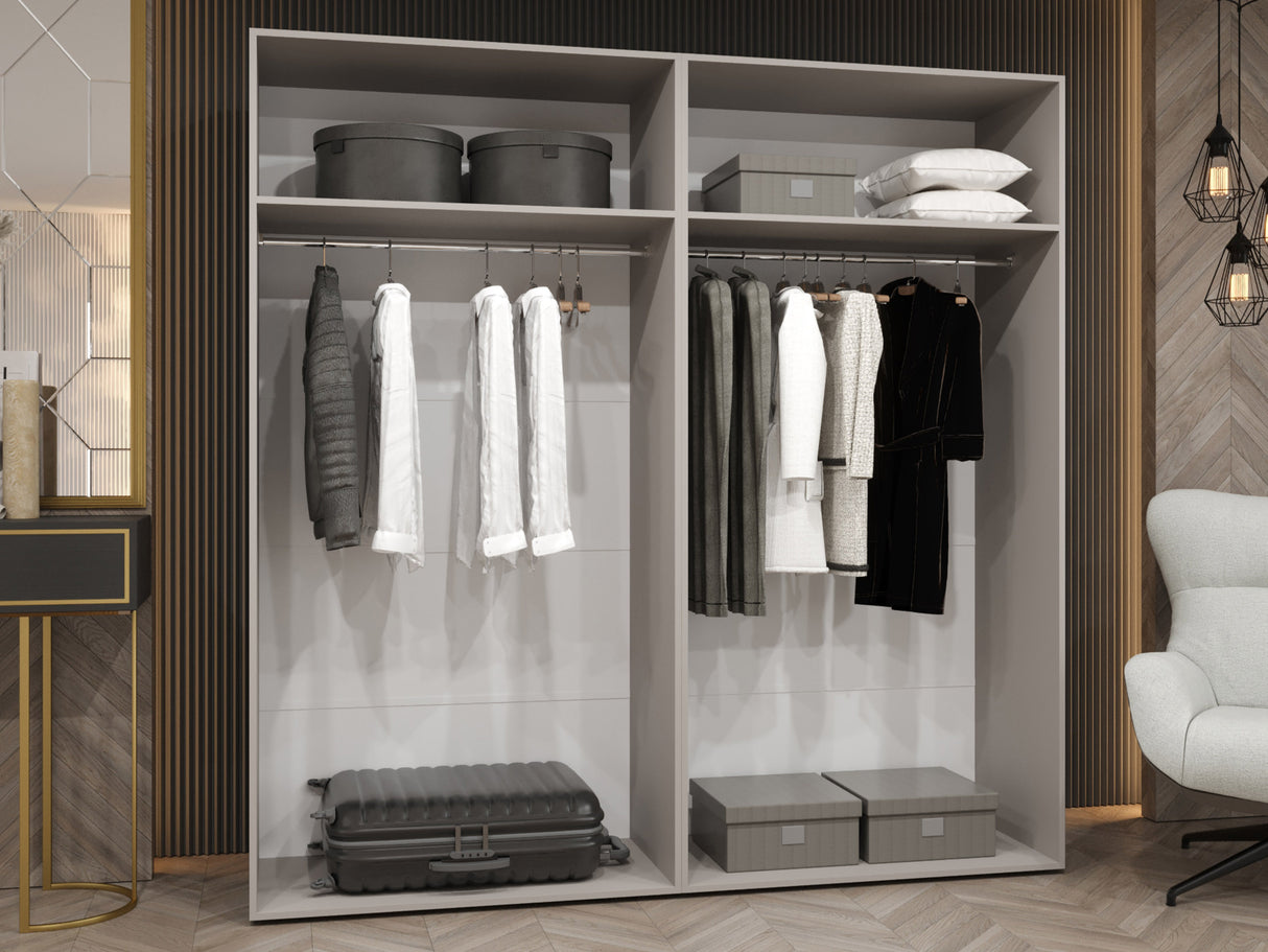 Gardróbszekrény MILA 2 200, Szín:, Fogantyú színe: Aranysárga