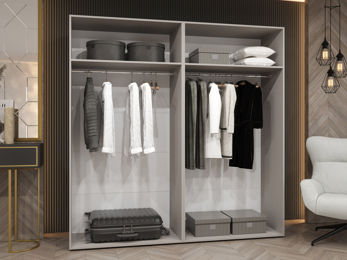 Gardróbszekrény MILA 3 200, Szín: Kasmír, Fogantyú színe: Aranysárga