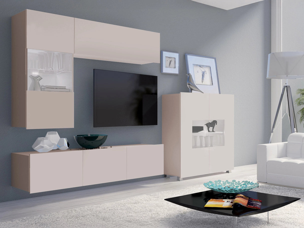 Szekrény Calabrini (Bralani BR01), -világítás: Fehér, Szín: Kasmír 4505798