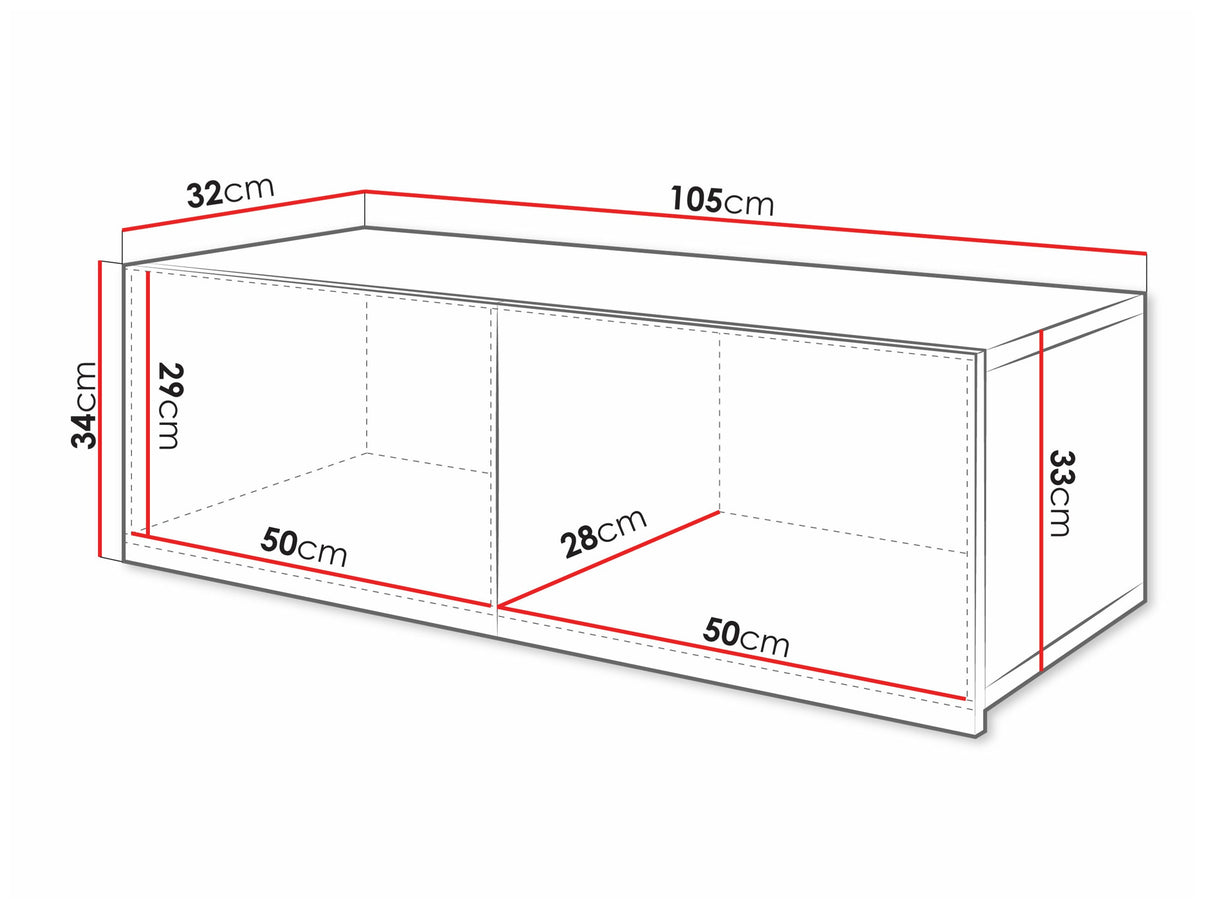 Fali szekrény Calabrini (Bralani BR02), Szín: + Fényes 4507563