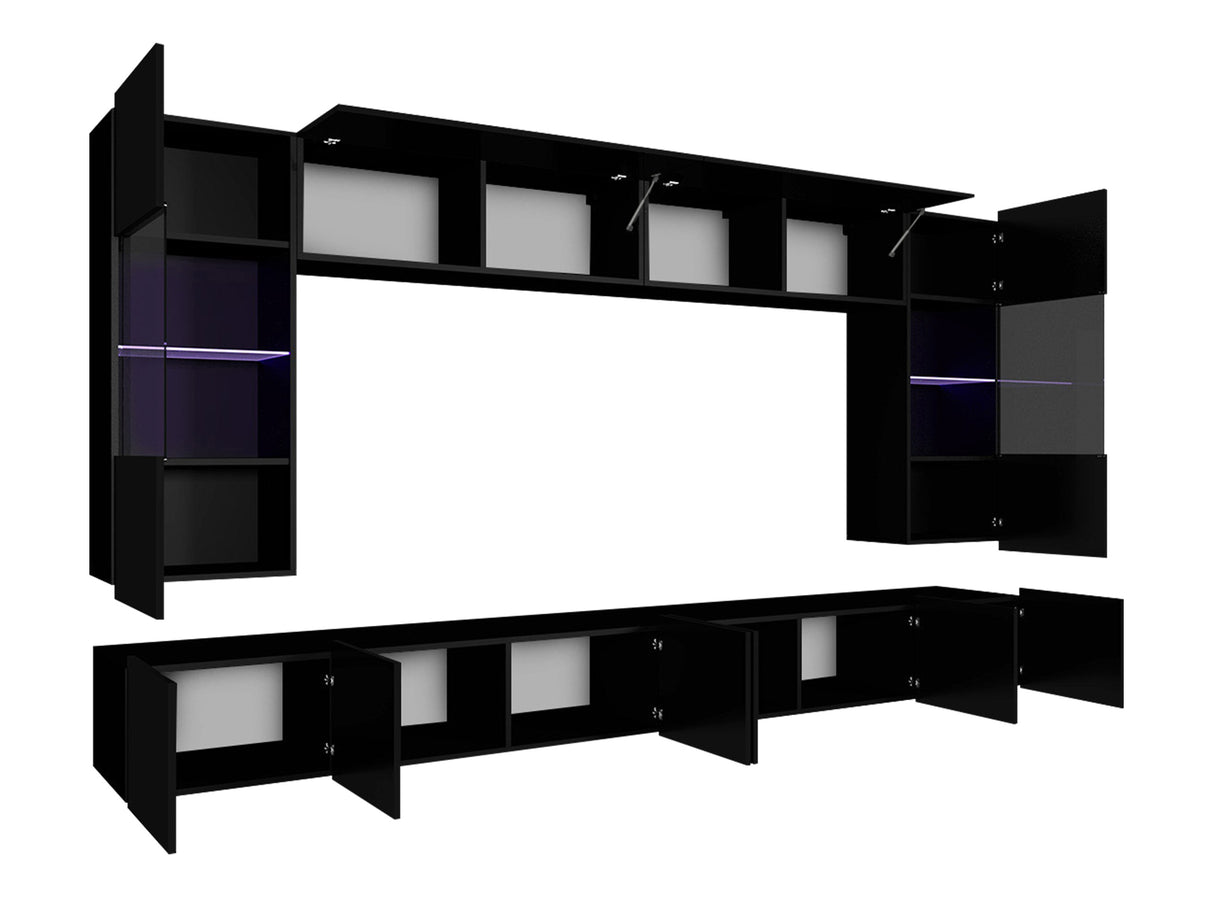 Nappali szett Calabrini (Bralani I), Szín: + Fehér + Fényes fehér, -világítás: Fehér 4510373