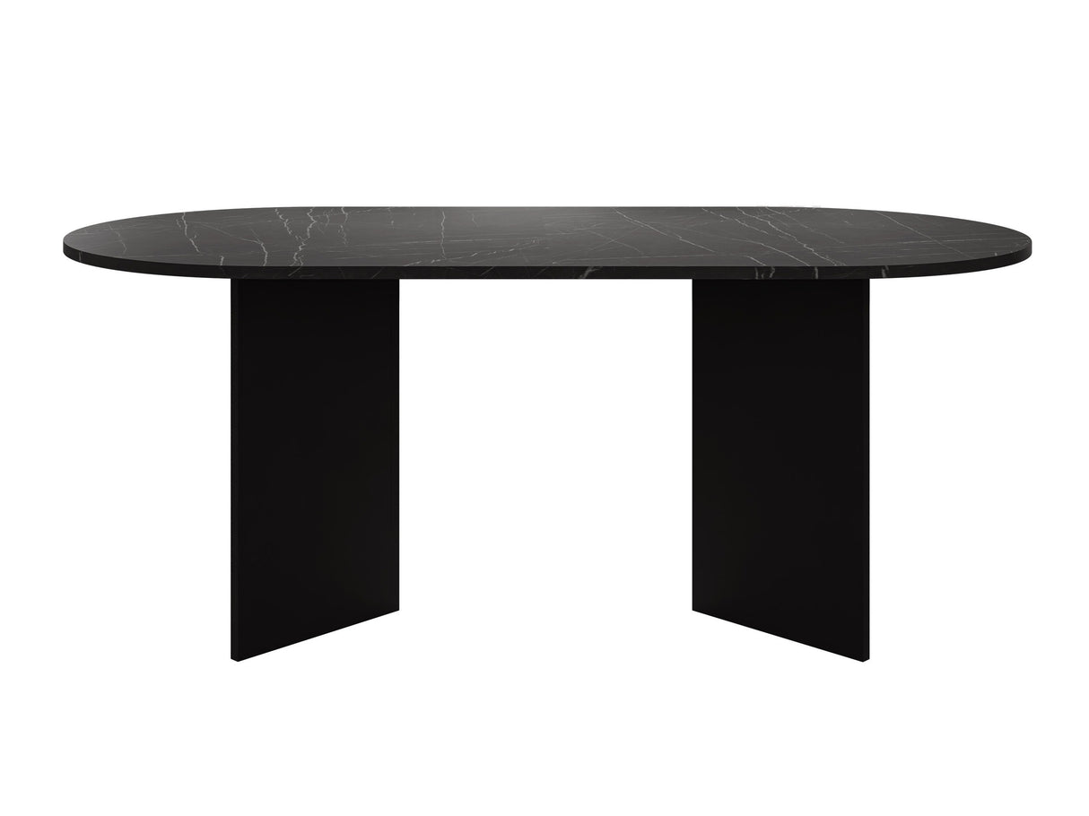 Asztal GELIZO 22 mm, Szín: Fekete márvány + Fekete