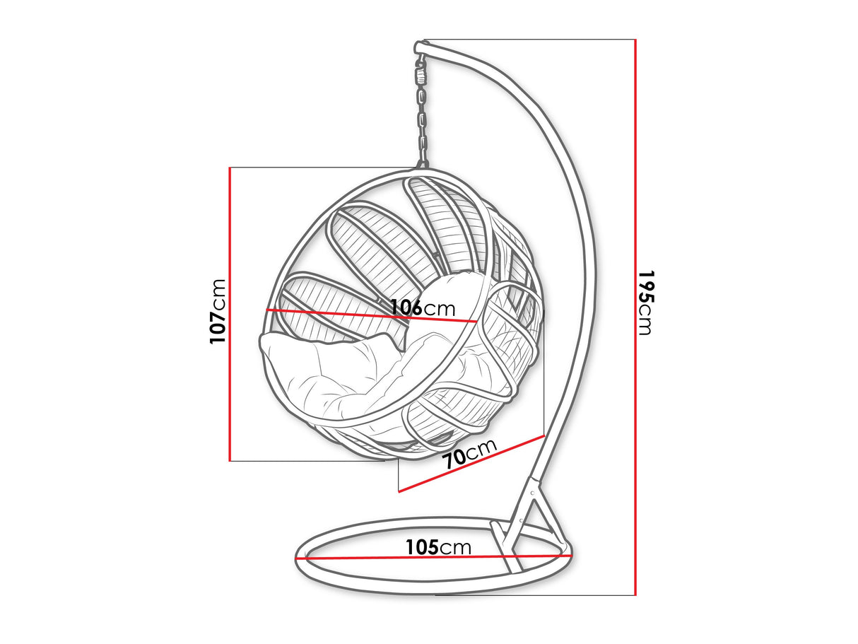 Függőszék wiszący FLORESSA, Szín: