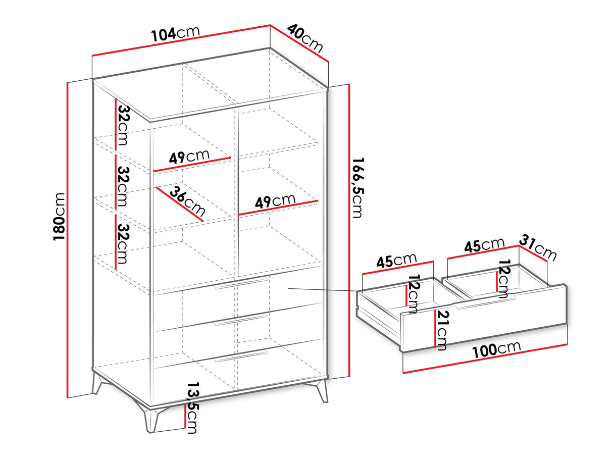 Könyvespolc 2D3SZ XYLIX Okapi