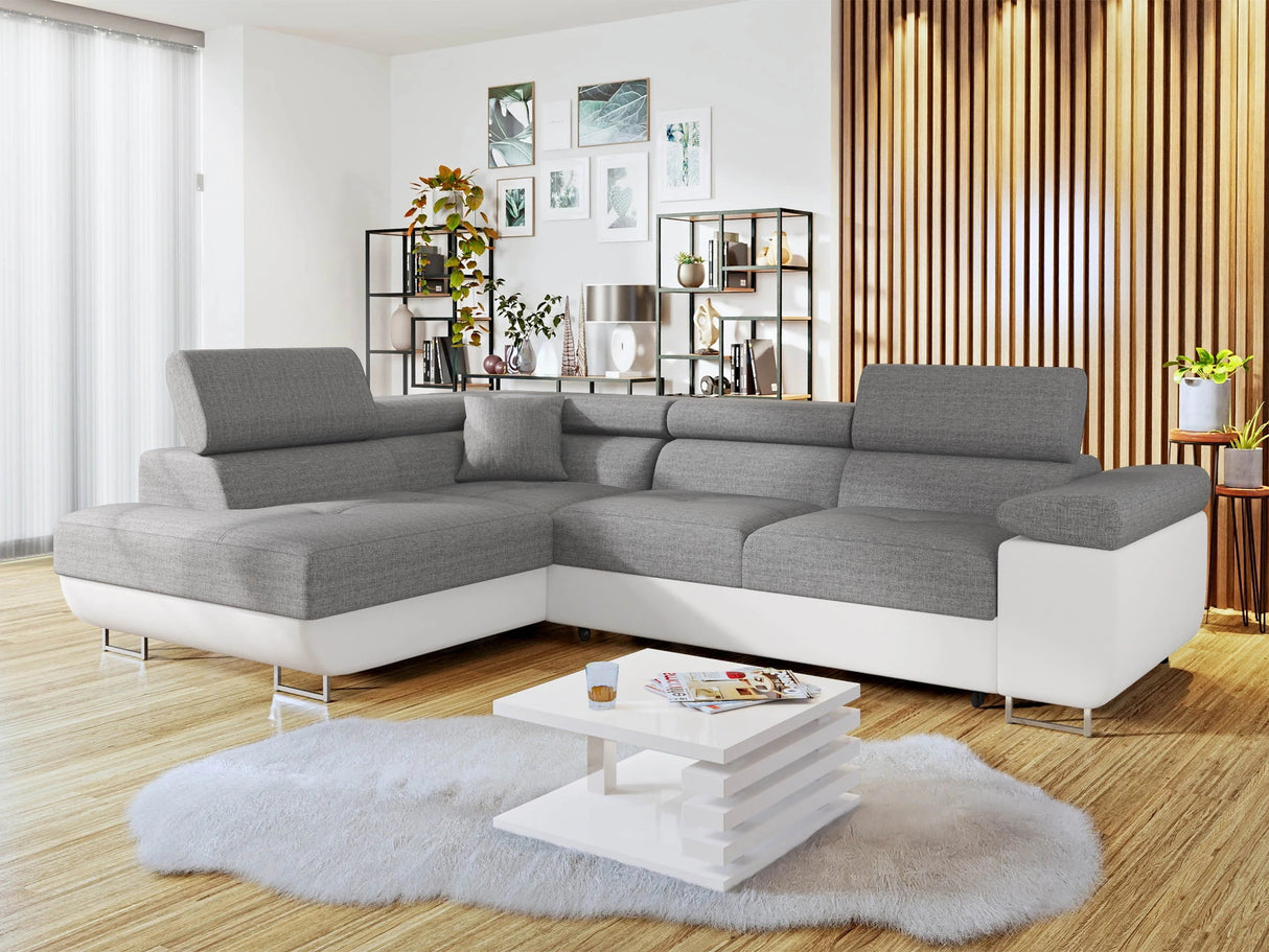 Sarokkanapé TOREZIO, Szín: Soft 017 + Lux 05, Változatok: Bal 4566901