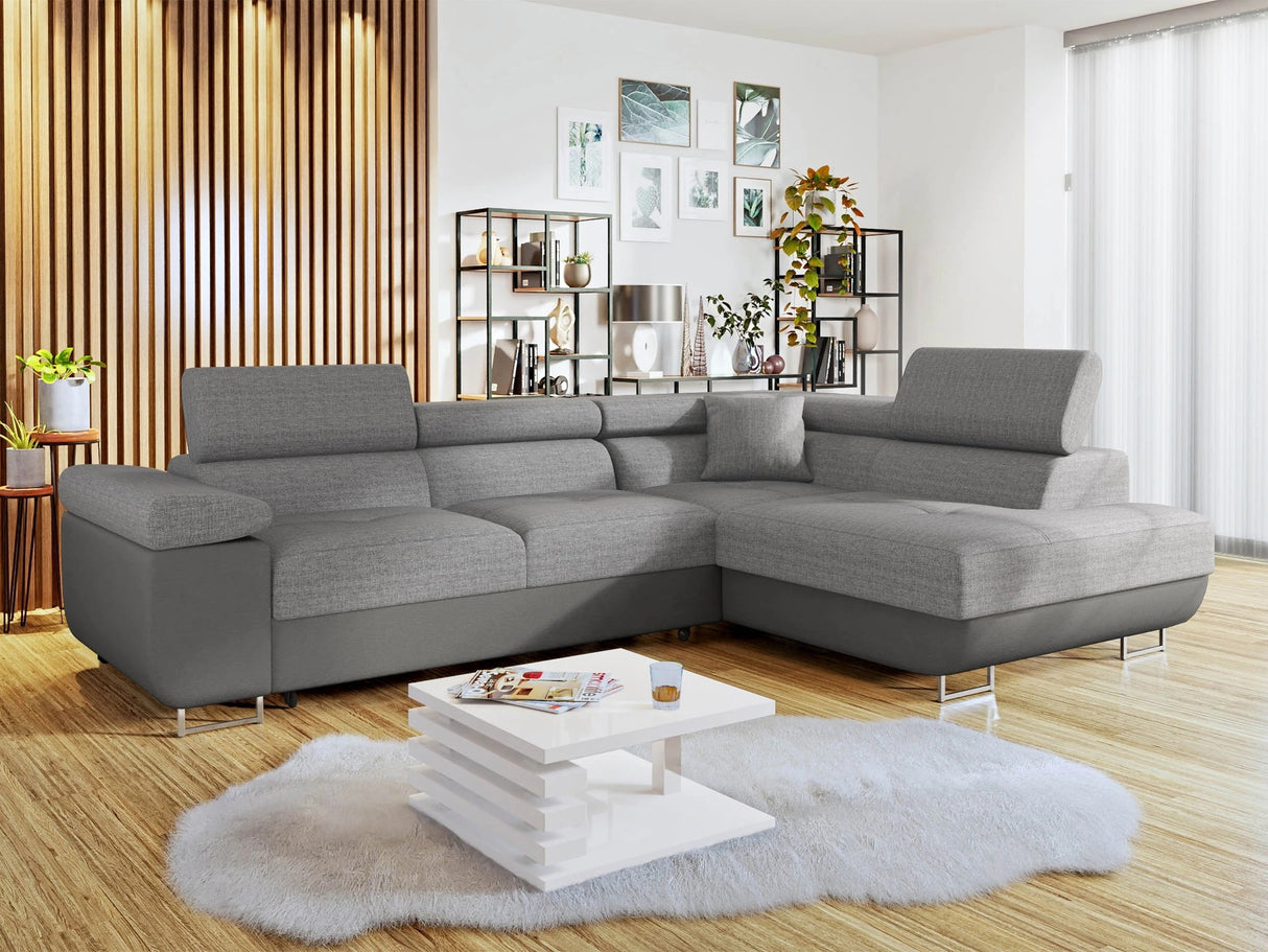 Sarokkanapé TOREZIO, Szín: Soft 029 + Lux 05, Változatok: Jobb 4566922