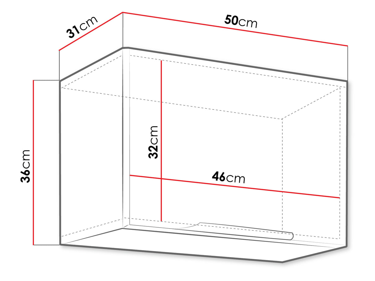 Moduláris fali szekrény górna 50 GU-36 1F SOLEA