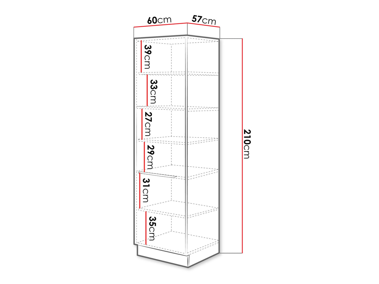 Moduláris szekrény ajtókkal dolna 60 DK-210 2F SOLEA