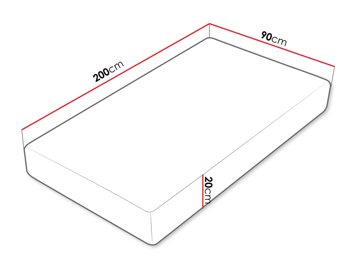 Matrac CULTURE 20 VISCO H3, Méretek: 90 x 200 cm